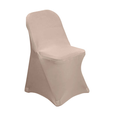 Beige stretch chair cover for weddings and events