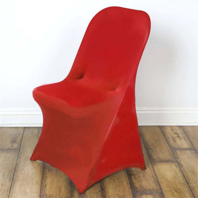 Red modern chair on wooden floor