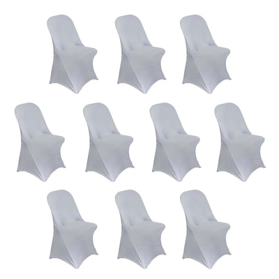 Set of 10 white chair covers for events and weddings