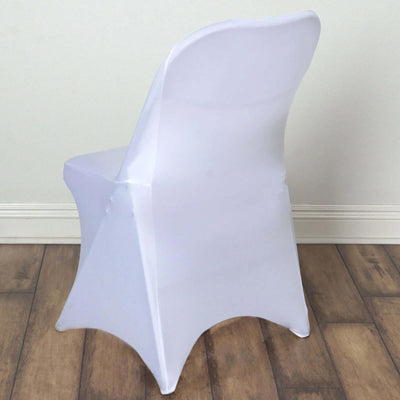 White chair with a modern design, showcasing a sleek, minimalist silhouette.