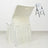 White folding chair with a draped cover