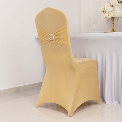 Elegant yellow chair cover with decorative bow detail.