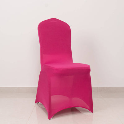 Pink chair cover on a plain background