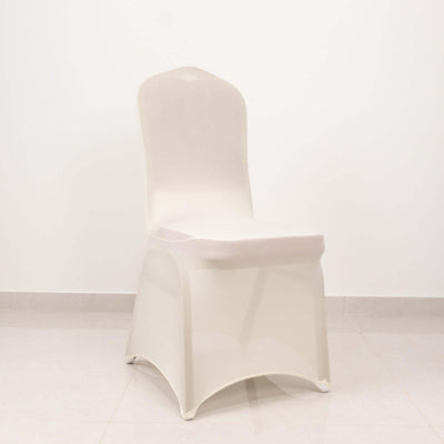 Modern white chair with sleek design and cushion