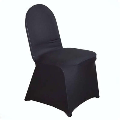 Black dining chair with an elegant curved backrest