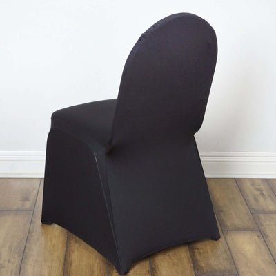 Black chair cover in a sleek design, showcasing a modern look.