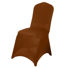 Cinnamon Brown Spandex Stretch Fitted Banquet Chair Cover - 160 GSM#whtbkgd