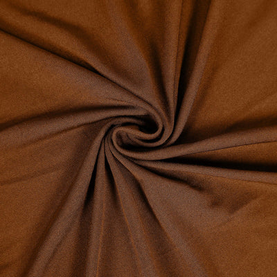 Brown fabric with a soft texture, ideal for various sewing projects.
