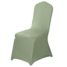 Banquet spandex fitted chair cover in green color and rounded shape#whtbkgd