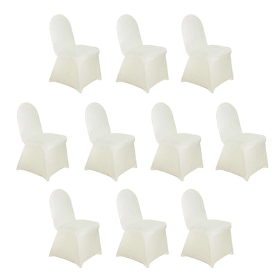 Set of 10 white chair covers for events and weddings