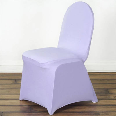 Purple chair cover for event seating, creating an elegant look.