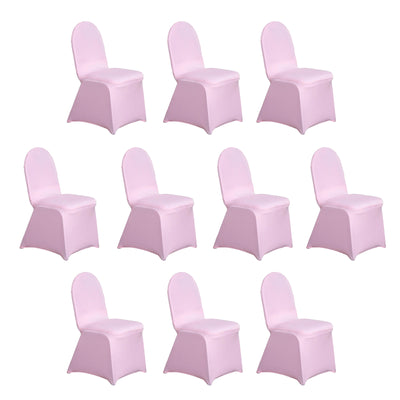 Set of 10 pink chair covers for events and parties