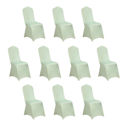 Set of 10 white chair covers for weddings and events