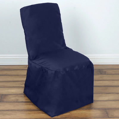 Navy blue chair cover for dining or accent chairs