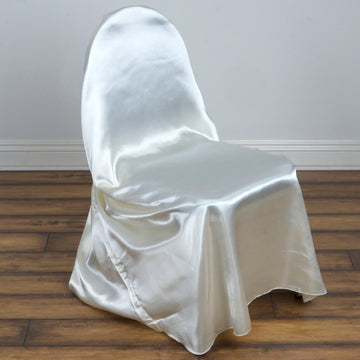 The Perfect Ivory Universal Satin Chair Cover for Any Event