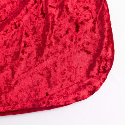 Red velvet fabric with a soft, plush texture.
