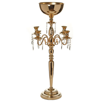 Versatile and Elegant Gold Vase Candle Holder