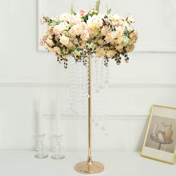 Create an Unforgettable Celebration with the Gold Metal Flower Stand