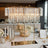 Elegant crystal table lamp with gold accents on a stylish dining table.