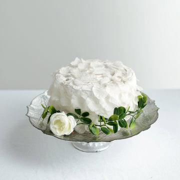 Elegant Silver Glass Pedestal Cake Stand for Stunning Dessert Displays