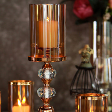 The Perfect Gold Metal Pillar Candle Holder for Weddings, Parties, and Events