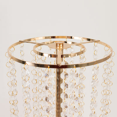 Gold jewelry stand with crystal beads