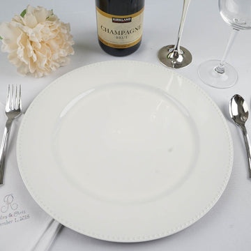 Elegant White Acrylic Charger Plate for Stylish Table Settings