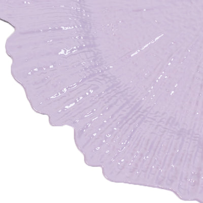 Purple decorative plate with textured design.