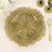 Elegant amber glass plate with a fluted edge design.