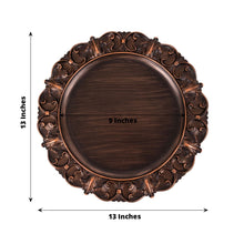 Acrylic Dark Brown Round Charger Plates - 13 inches and 9 inches