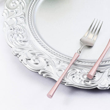 Create Unforgettable Table Settings with Engraved Baroque Rimmed Plates