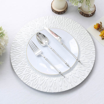 Convenient and Stylish White Plastic Charger Plates