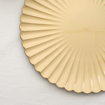 Add Opulence to Your Event with Gold Scalloped Shell Pattern Charger Plates
