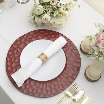 Add Elegance to Your Table with Burgundy Charger Plates