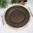 12-Pack Acrylic Charger Plates 13inch Round Natural Brown with Rattan-Like Design