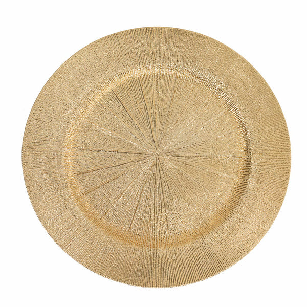 Gold textured round decorative wall plate on white background#whtbkgd
