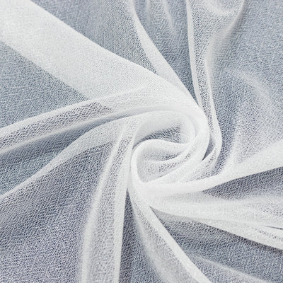 Sheer white fabric with a soft, delicate texture in a swirling pattern#whtbkgd