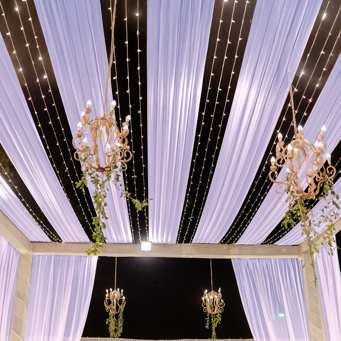 Lavender Sheer Wedding Arch Drapery 5ftx32ft | eFavormart