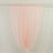 Sheer blush pink window curtain panel on rod