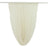 Cream sheer curtain panel hanging on rod #whtbkgd