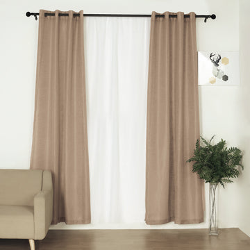 Create a Beautiful and Functional Space with Taupe Faux Linen Curtains