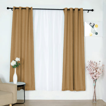 Enhance Your Event Decor with Handmade Natural Faux Linen Curtains