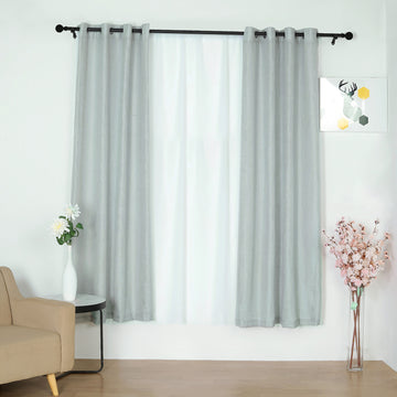 Versatile Silver Faux Linen Curtains for Every Occasion