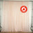 Flame retardant sheer curtain on a backdrop with a warning logo. #whtbkgd
