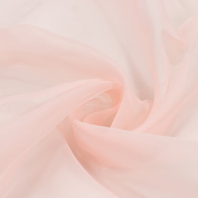 Soft pastel pink fabric abstract background with flowing translucent folds#whtbkgd