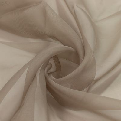Chiffon Backdrop Curtain Panel 10ft x 14ft - Natural Durable Flame Resistant with Rod Pocket