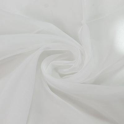 Chiffon Backdrop Curtain Panel 10ft x 14ft - Ivory Durable Flame Resistant with Rod Pocket