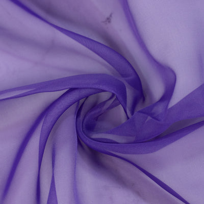 Chiffon Backdrop Curtain Panel 10ft x 14ft - Purple Durable Flame Resistant with Rod Pocket