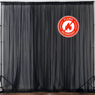 Flame retardant black curtain backdrop with logo #whtbkgd