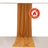 Flame-retardant fabric curtain in warm brown color on a white backdrop